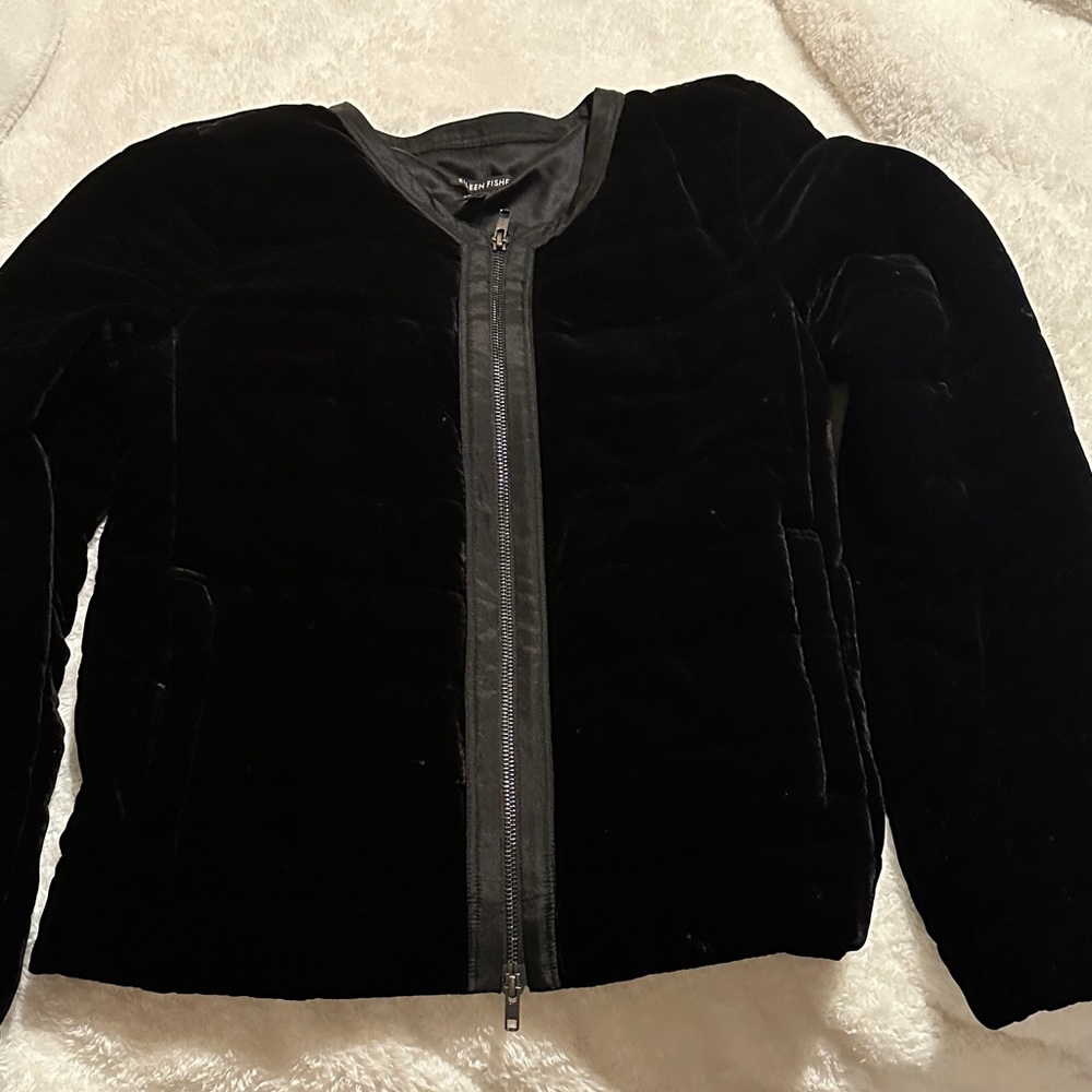 Eileen Fisher Black Velvet Jacket